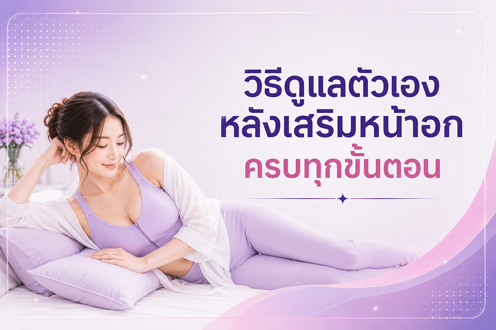 ดูแลแผลหลังผ่าตัดเสริมหน้าอก
