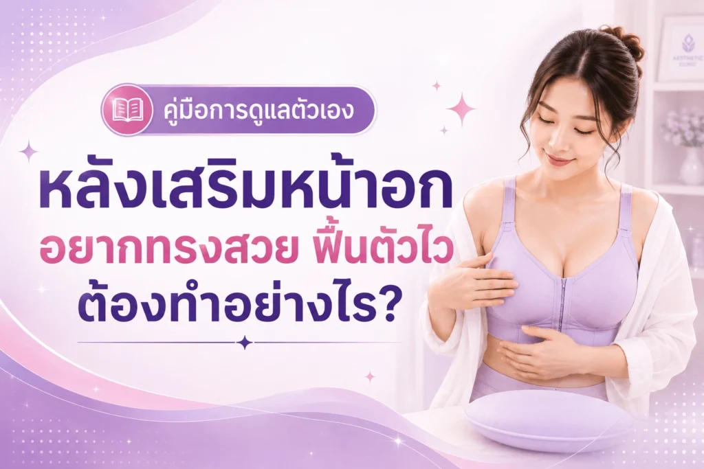 วิธีดูแลตัวเองหลังผ่าตัดเสริมหน้าอกให้ทรงสวยเข้าที่