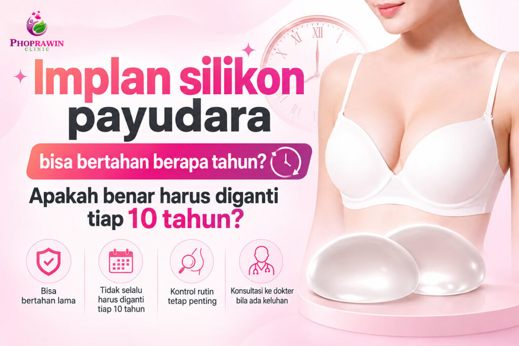 Implan silikon payudara bisa bertahan berapa tahun?